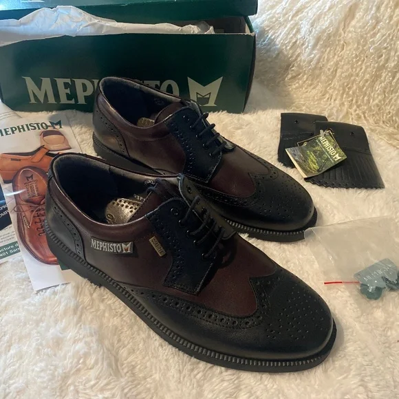 Mephisto Men\'s Two-Tone Wingtip Golf Shoes. Men Size 9 1/2. Wingtip Men main image 3